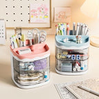 Multi-Functional Rotating Desk Organizer Pen Holder (Pack of 2)