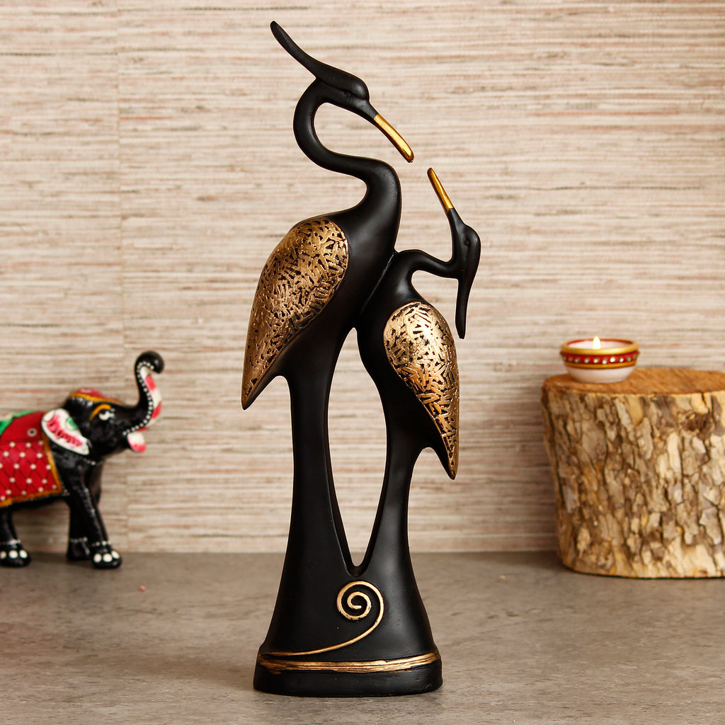 Black Swan Couple Showpiece